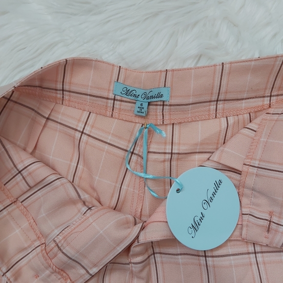 Mint Vanilla Plaid Cigarette Straight Dress Pant - Picture 8 of 13